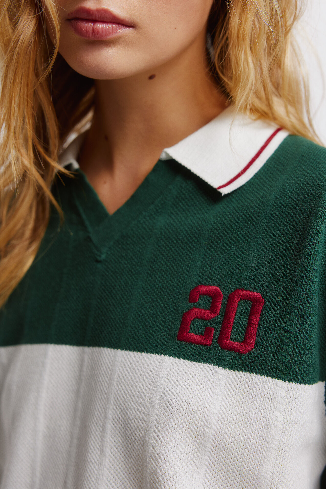 Springfield Polo deportivo con contraste verde
