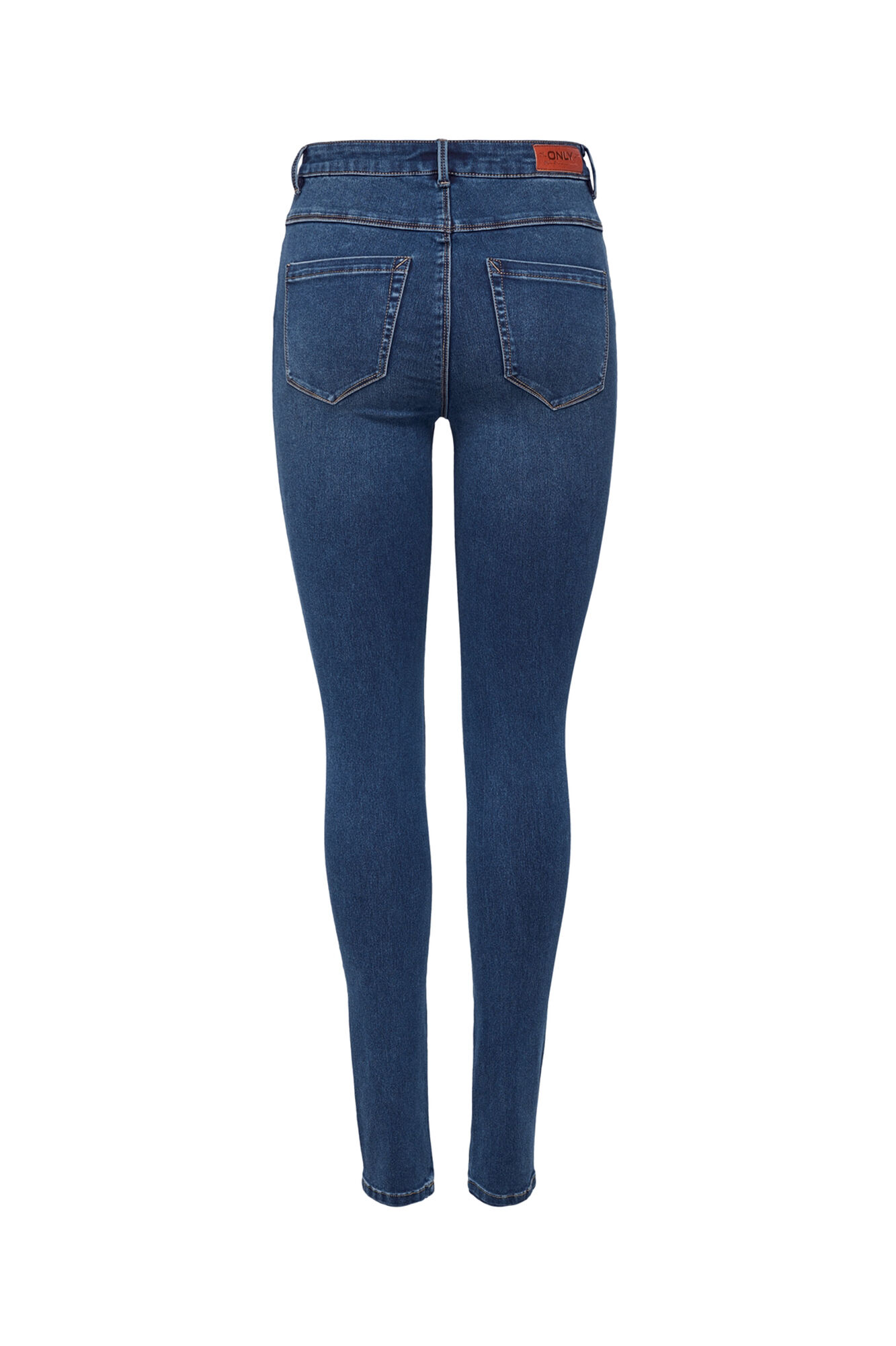 Only Jeans Skinny Tiro Alto azulado