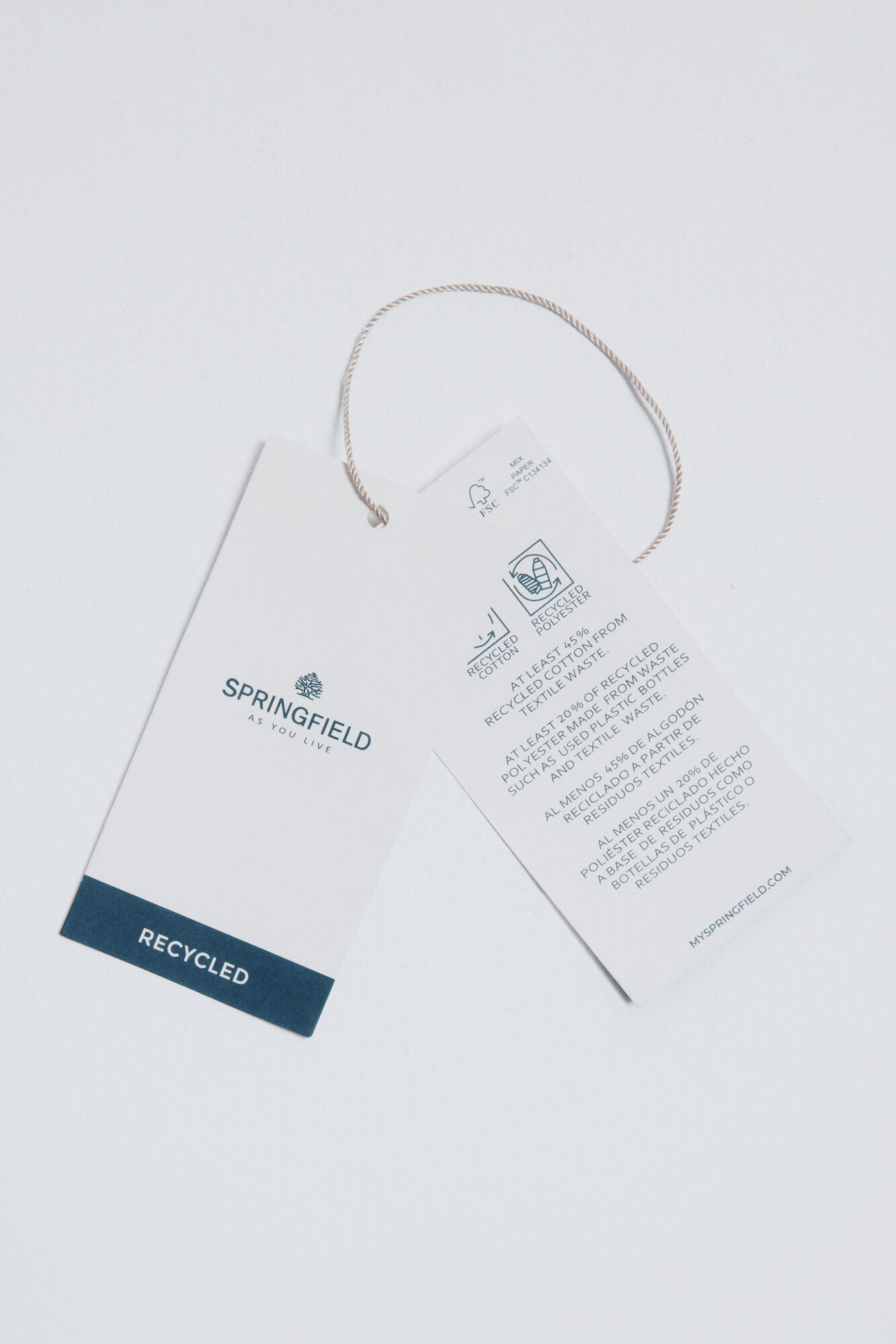 Springfield Jersey trenzado de fantas&iacute;a liso azul