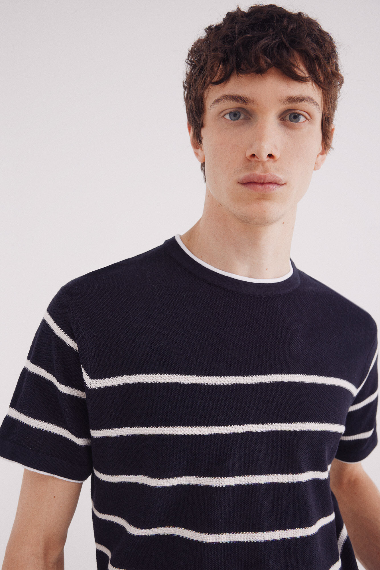 Springfield Su&eacute;ter manga corta rayas y estructura