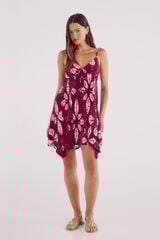 Springfield Vestido corto picos estampado púrpura
