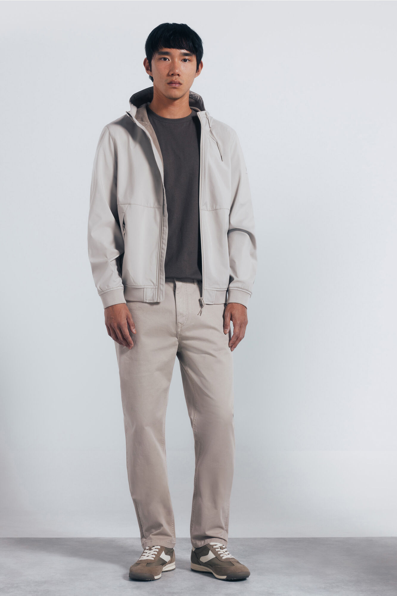 Springfield Chaqueta softshell capucha caf&eacute;