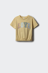 Springfield Playera love niña amarillo