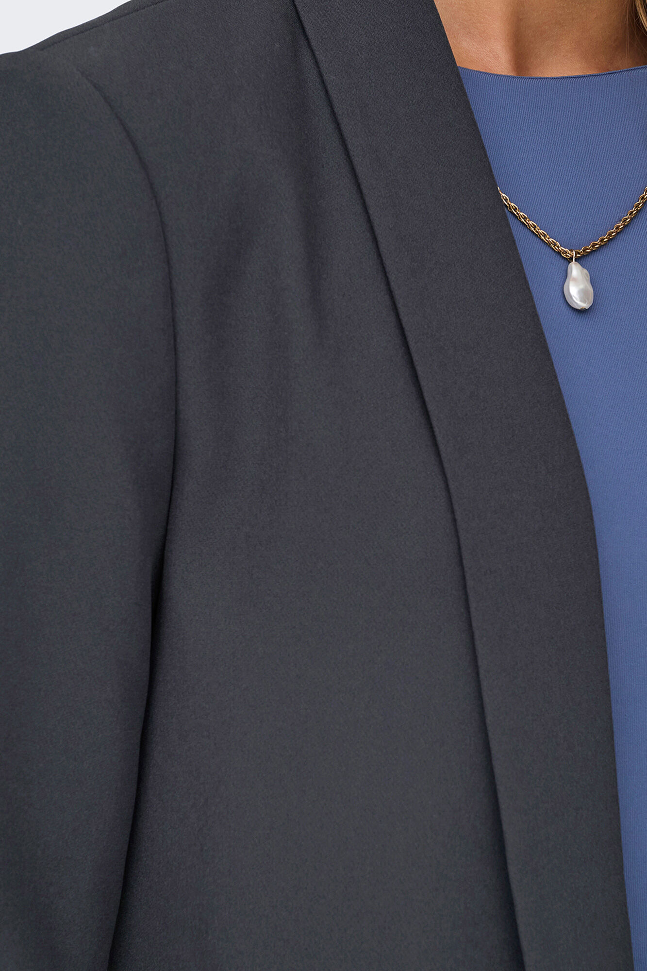 Only Blazer abierta manga remangada gris