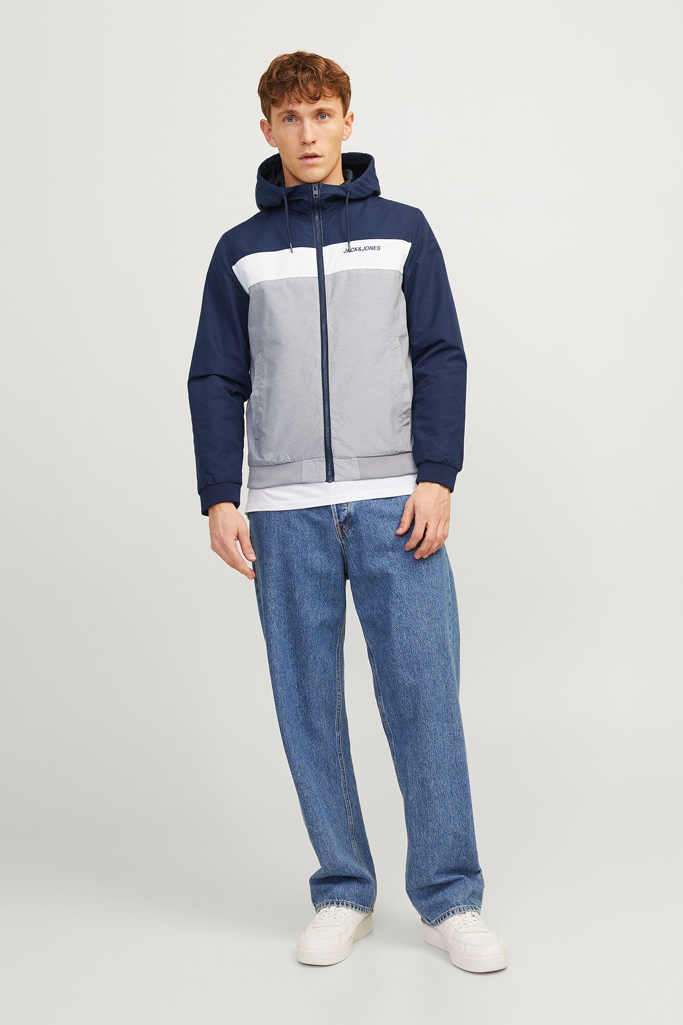 Jack & Jones Chamarra ligera capucha marino