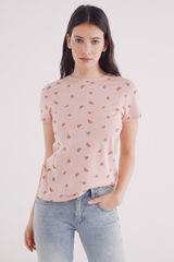 Springfield Playera estampado frutas rosa