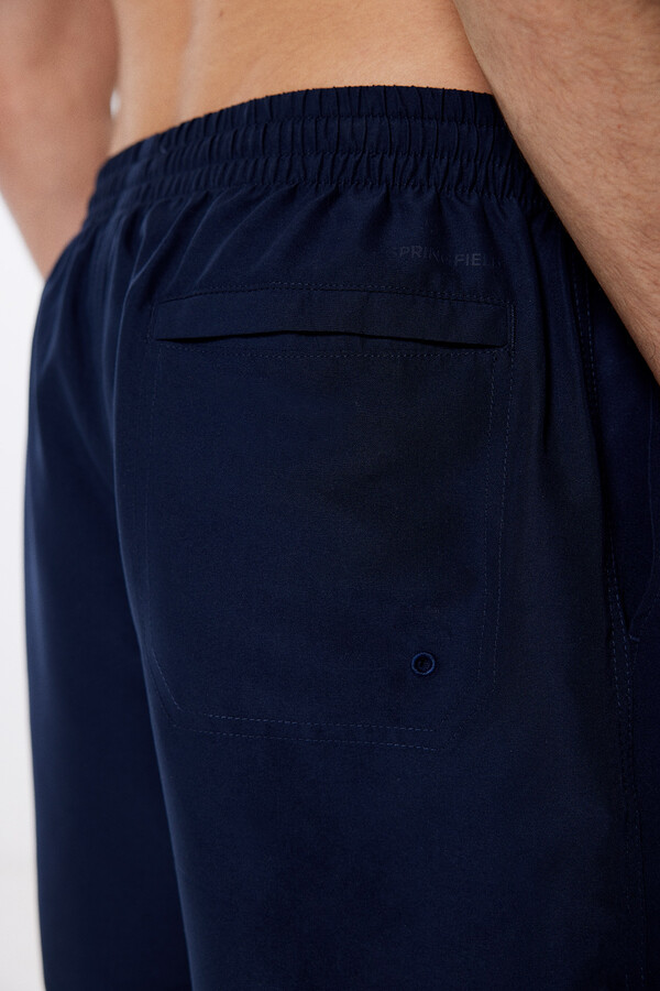 Springfield Bañador liso logo azul