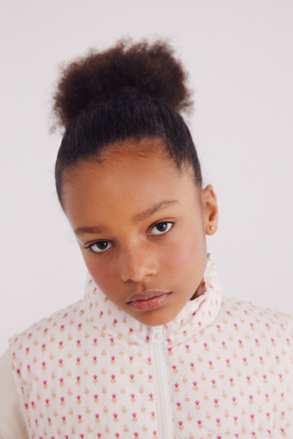 Springfield Kids Chaleco acolchado estampado niña blanco