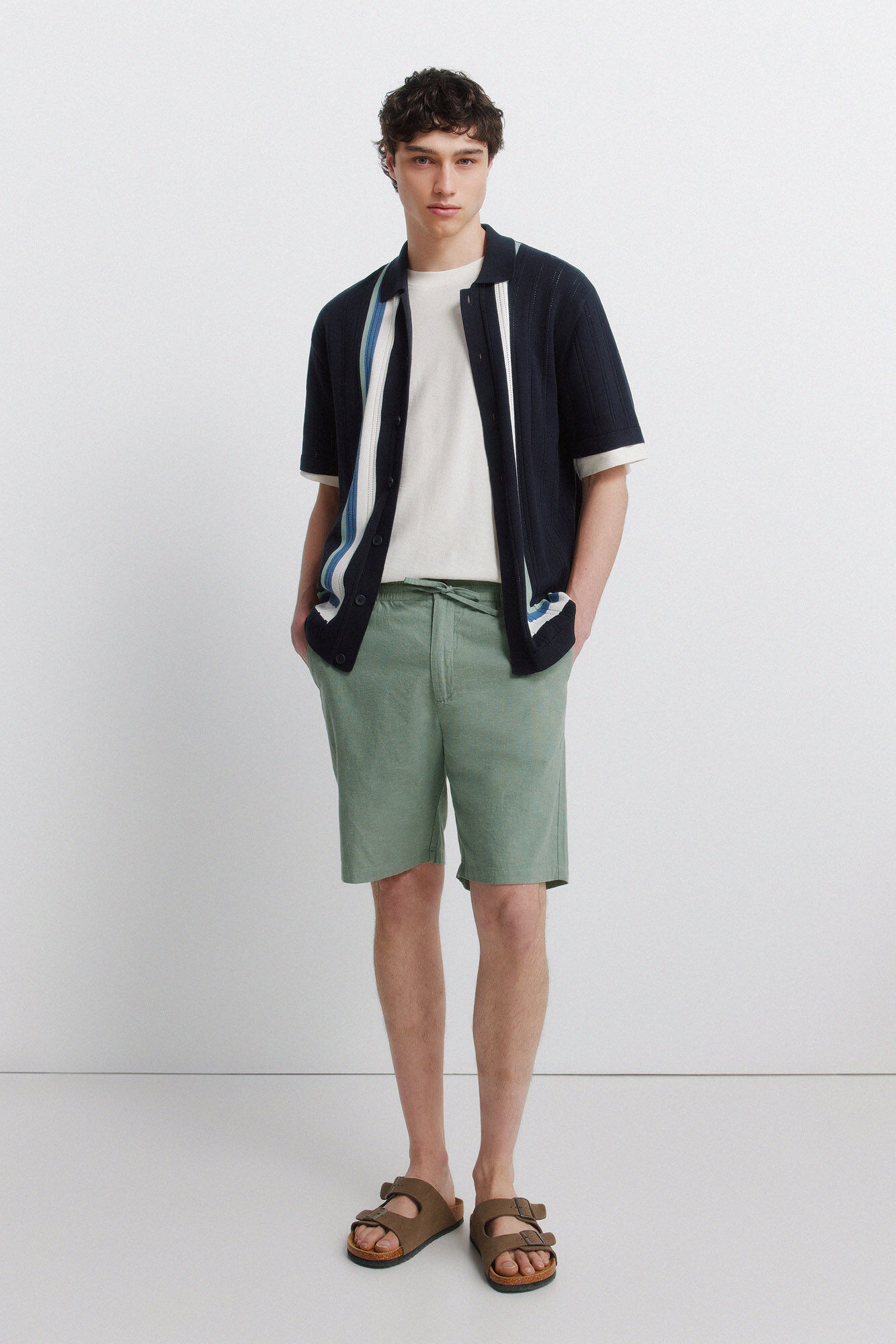 Springfield Bermudas de lino comfort slim fit