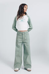Springfield Kids Pantalón culotte flores niña verde