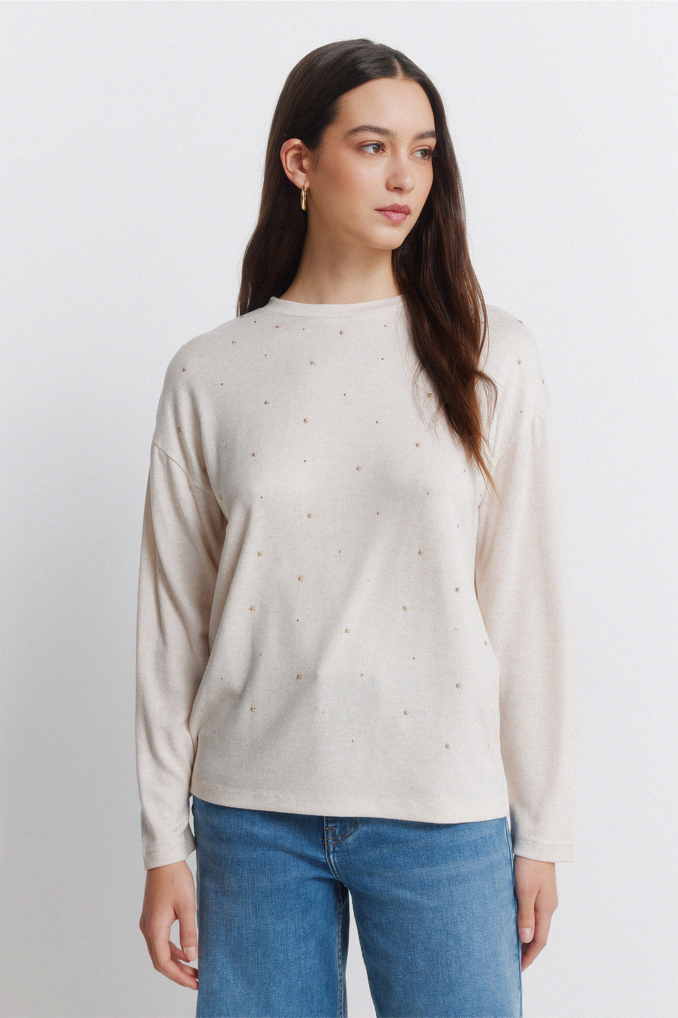 Springfield Playera con tachuelas en la parte delantera