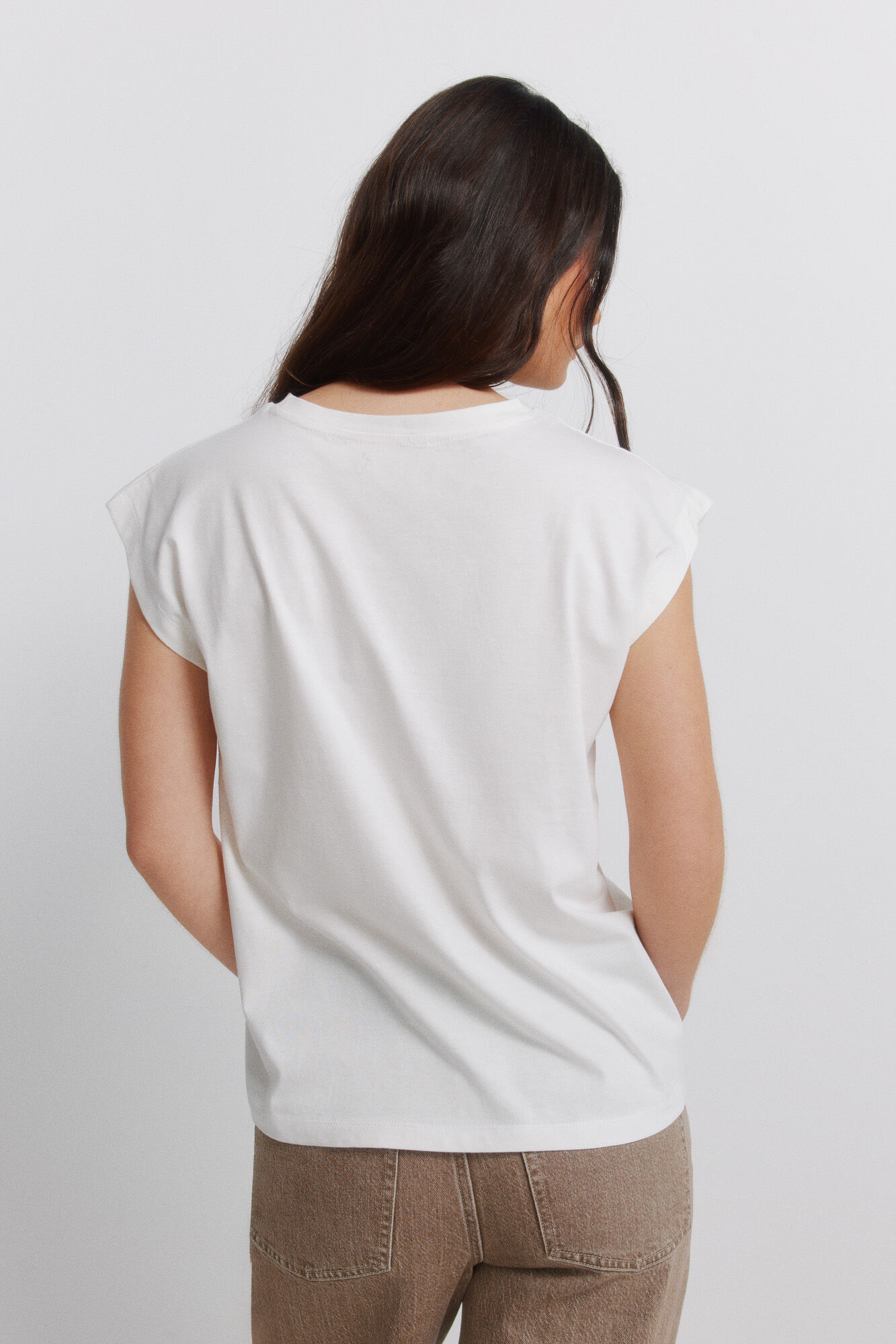 Springfield Playera de algod&oacute;n bandana blanco