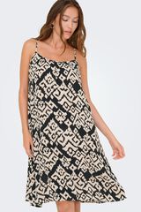Only Vestido corto estampado negro