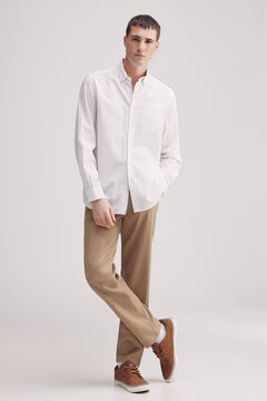 Springfield Camisa seersucker rayas marino