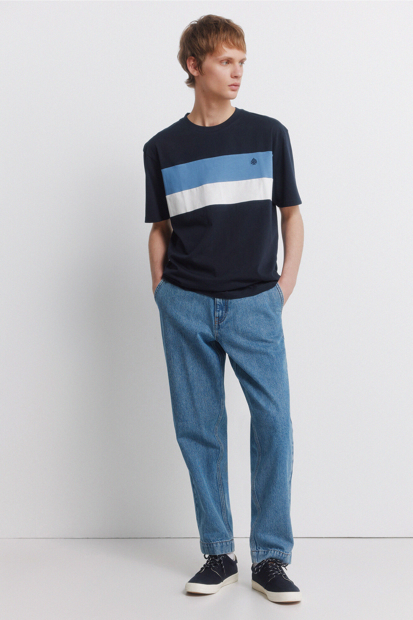 Springfield Camiseta cortes azul