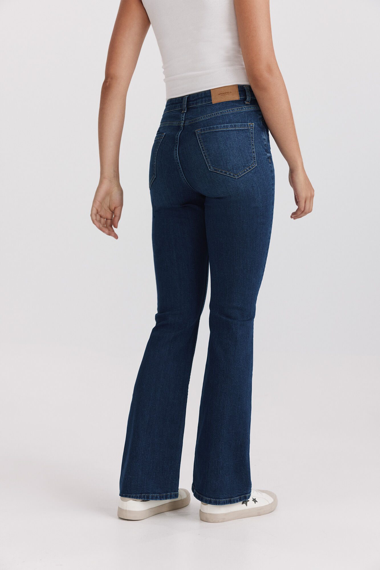 Springfield Jeans bootcut de tiro alto azul