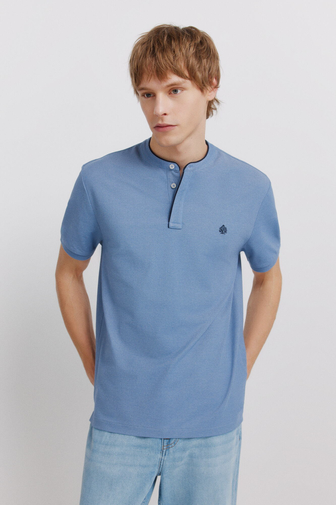 Springfield Polo de piqu&eacute; cuello mao slim fit