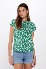 Springfield Playera estampada botones hombro verde