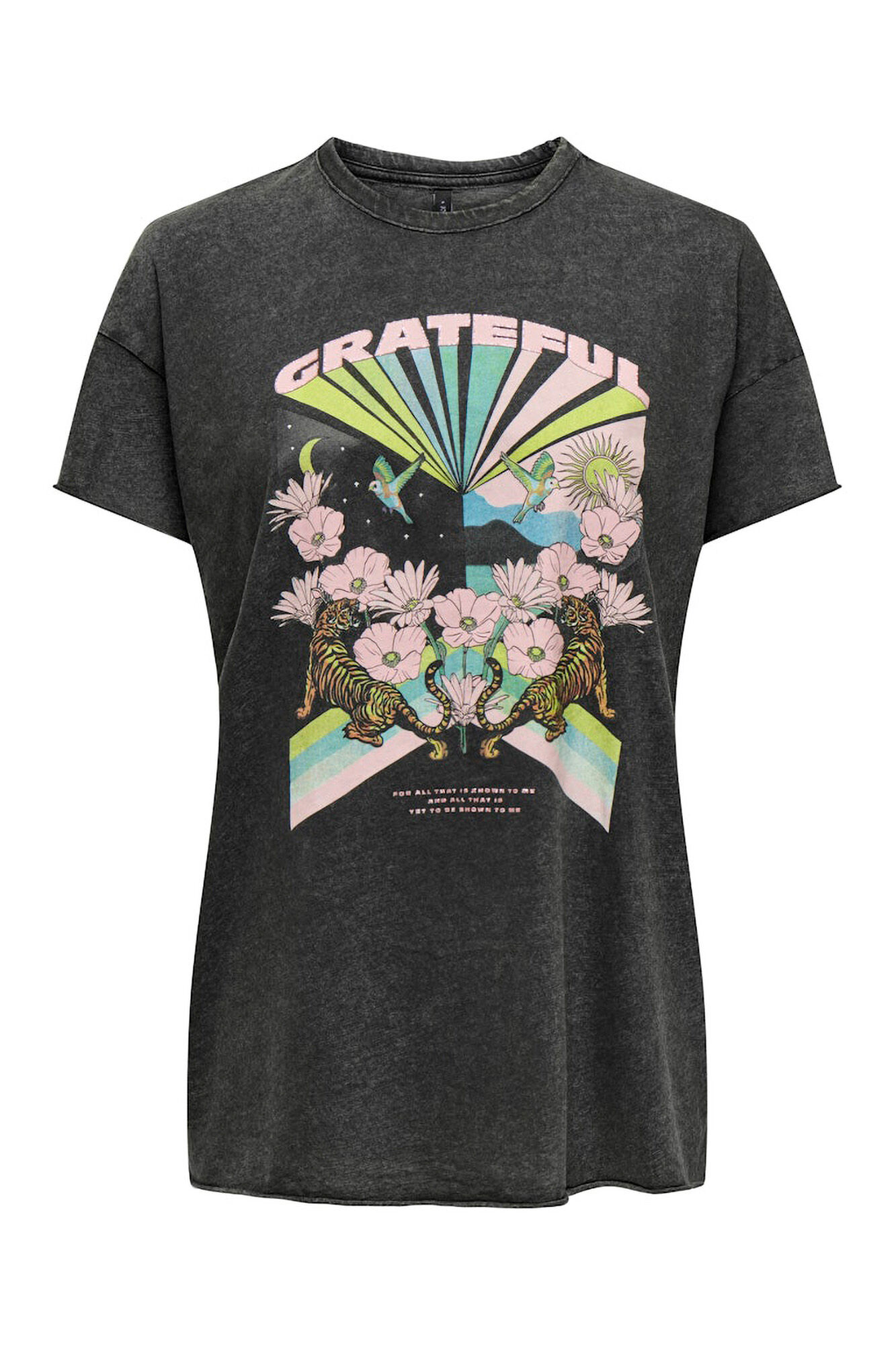 Only Playera estampada de manga corta  gris