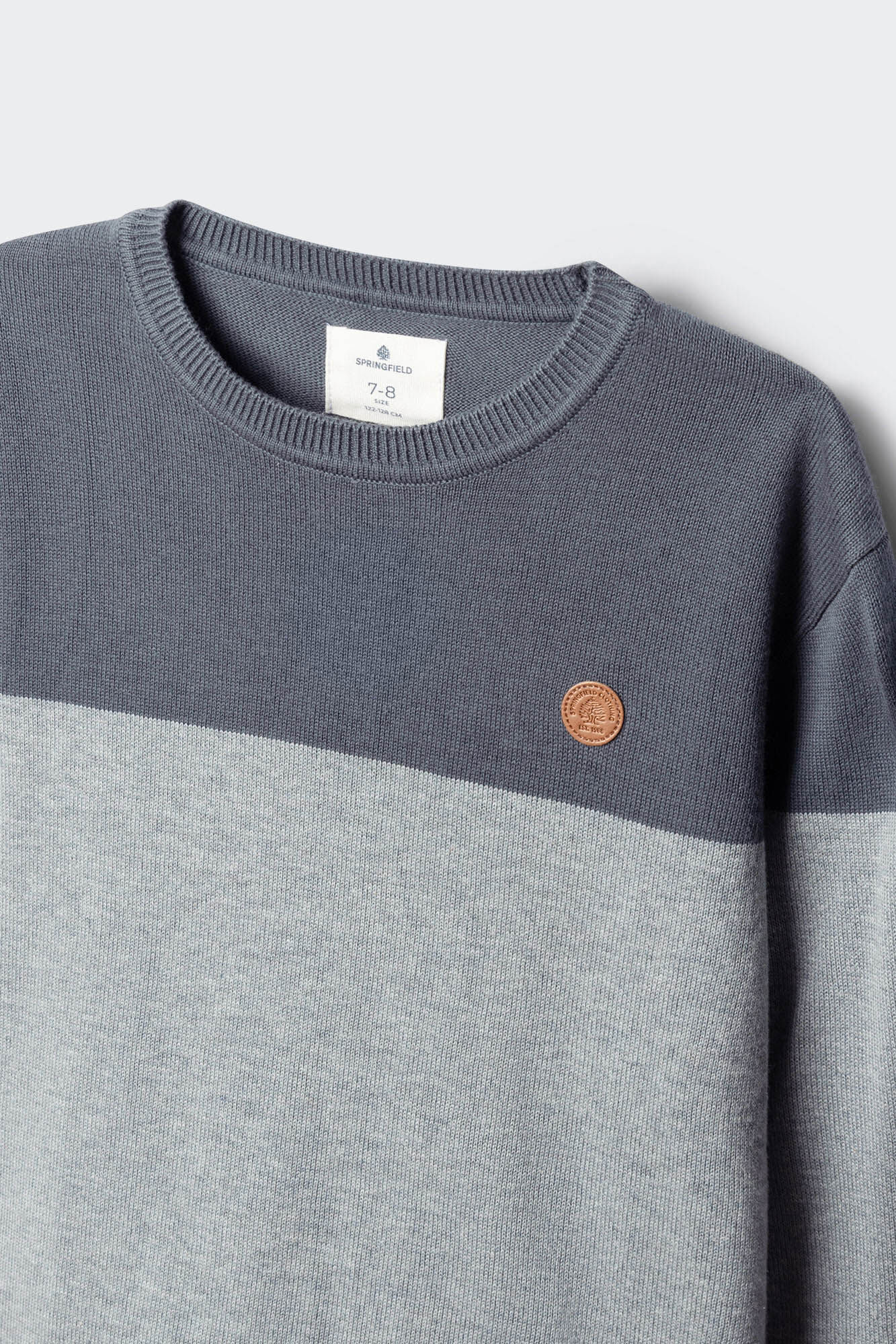 Springfield Kids Su&eacute;ter color block para ni&ntilde;o azul