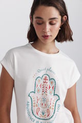 Springfield Playera de algod&oacute;n con estampado blanco