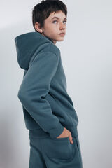 Springfield Kids Sudadera abierta con capucha niño azul