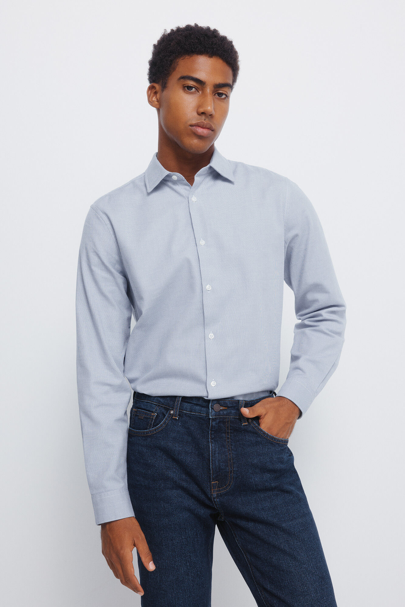 Springfield Playera de popel&iacute;n azul mezcla