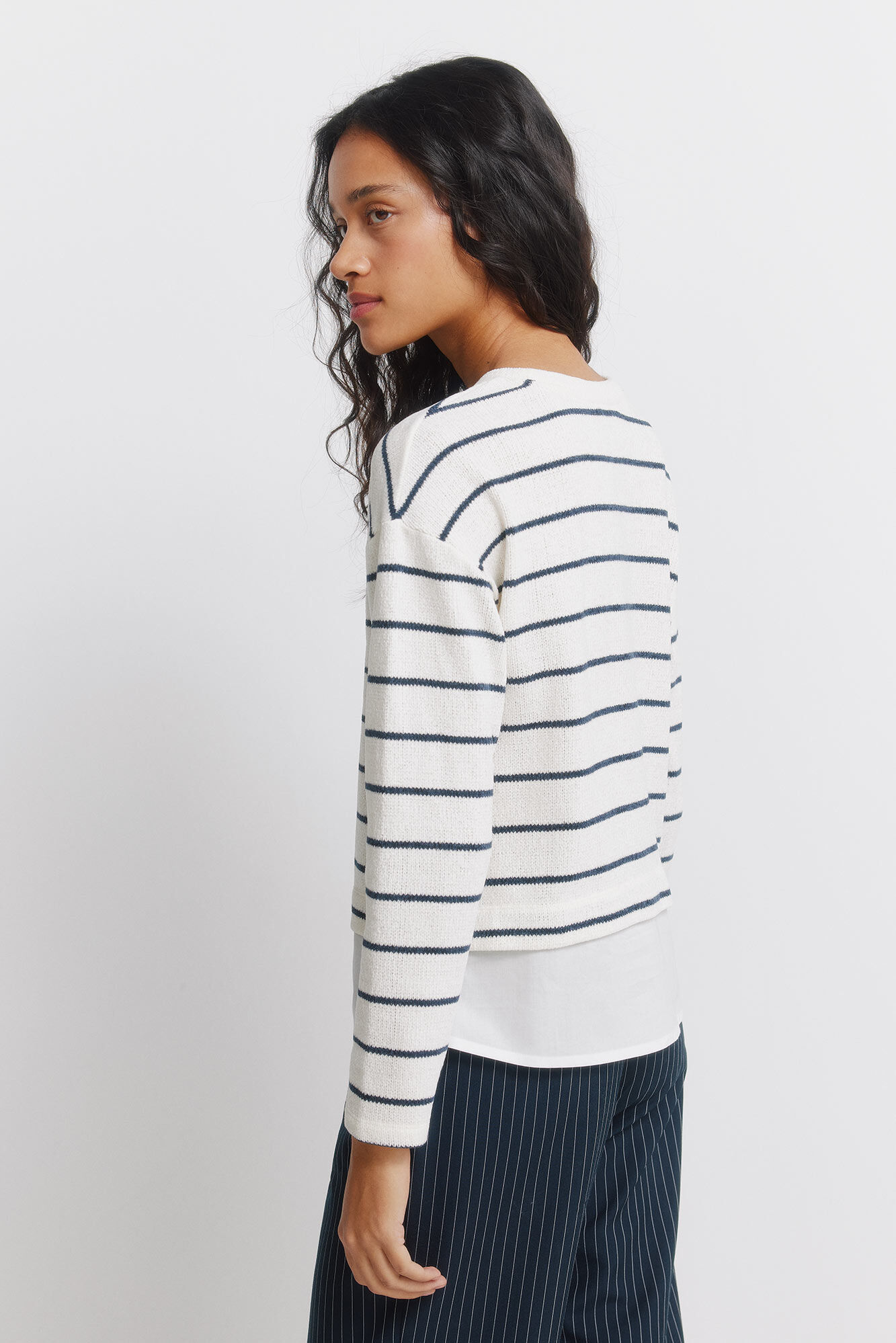 Springfield Playera Chenilla bimateria beige