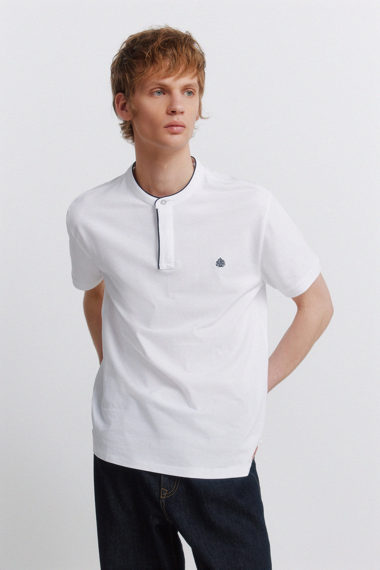 Springfield Polo de piqu&eacute; cuello mao slim fit