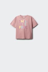 Springfield Kids Playera "Smile it's free" para ni&ntilde;a morado/lila