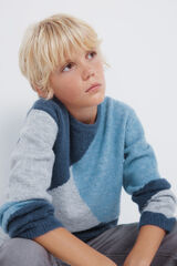 Springfield Kids Jersey con figuras geométricas para niño azul