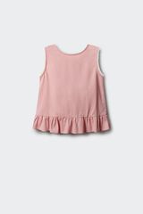 Springfield Kids Top de lino con lazos para ni&ntilde;a rosa