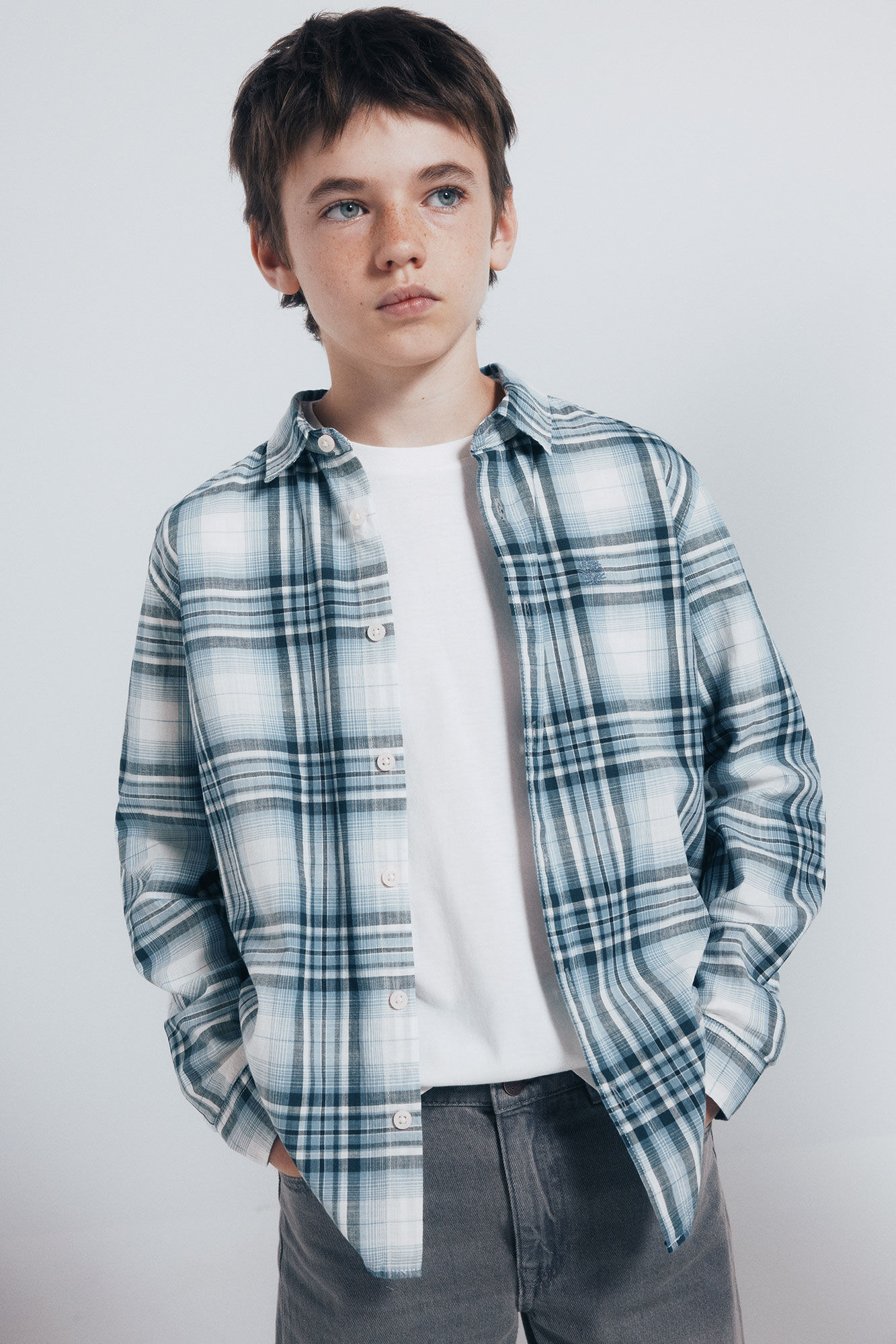 Springfield Kids Camisa cuadros le&ntilde;ador ni&ntilde;o azul indigo