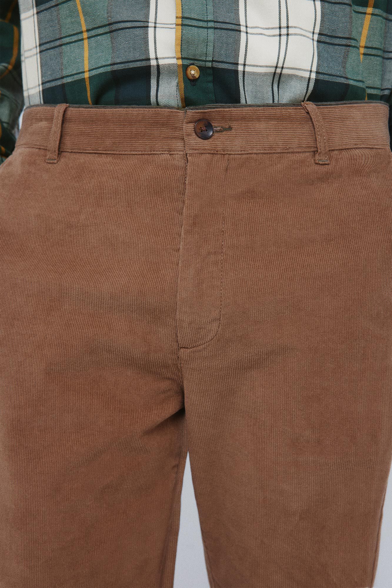 Springfield Pantalones chinos de pana micro de pana entallado beige