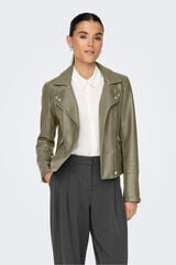 Springfield Chaqueta biker de polipiel verde