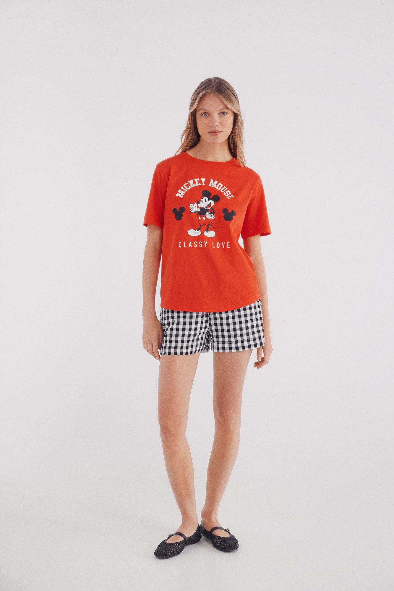 Springfield Playera gr&aacute;fica de Mickey Mouse rojo