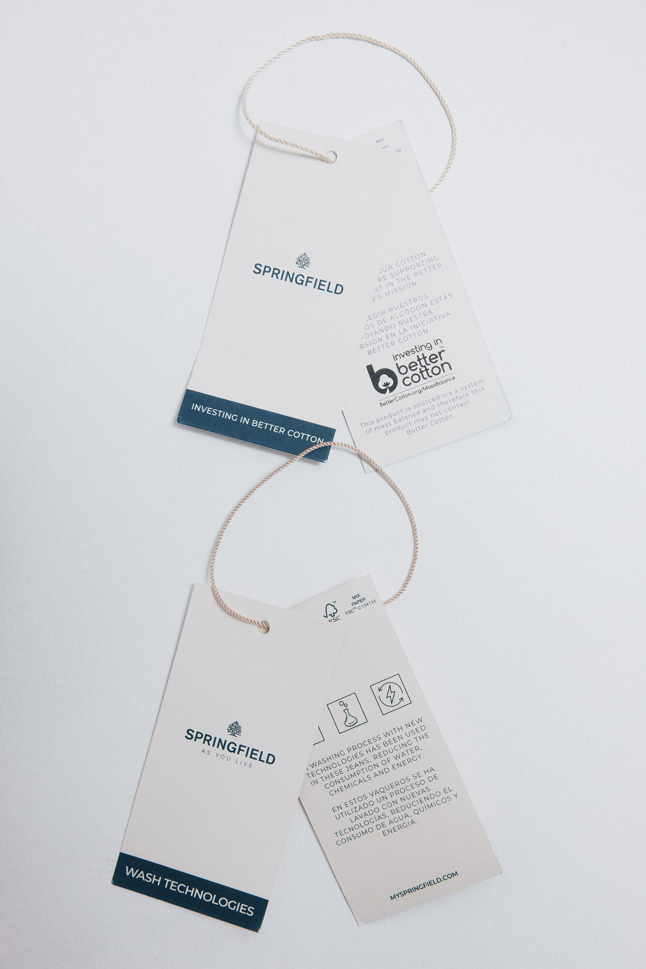 Springfield Falda midi denim azul