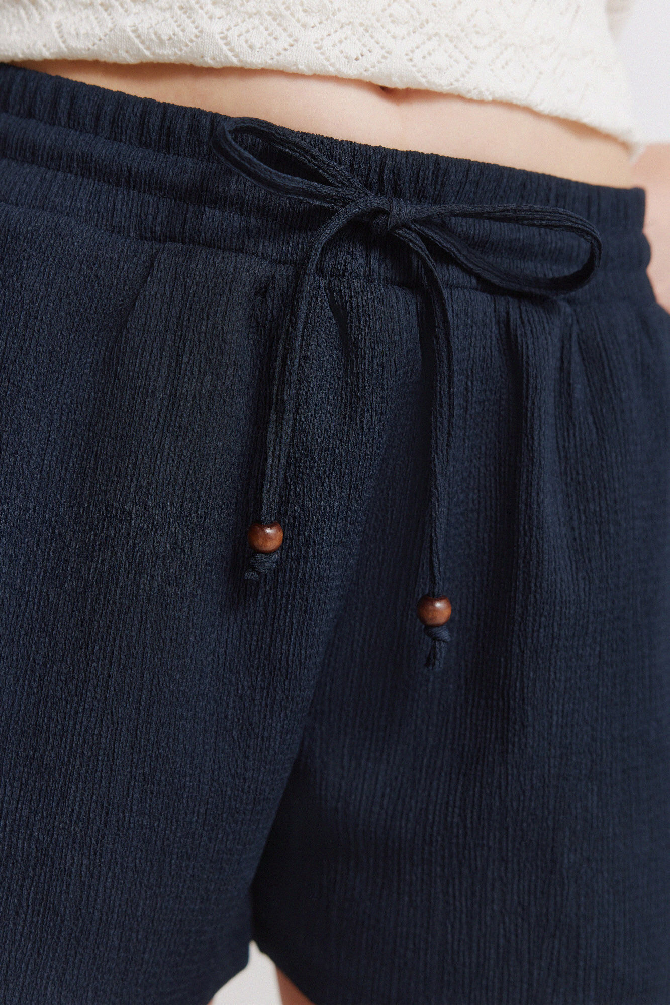 Springfield Short liso con el&aacute;stico marino