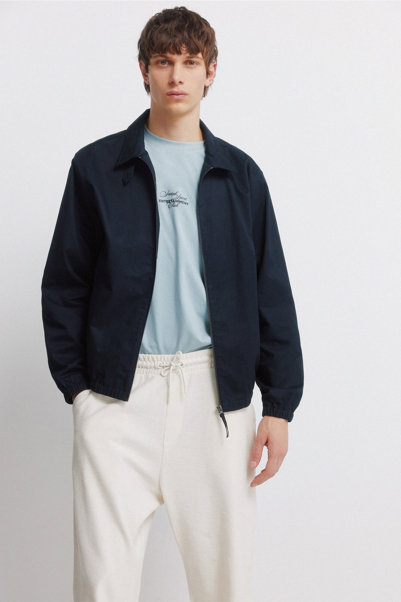 Springfield Pantal&oacute;n jogger recto blanco