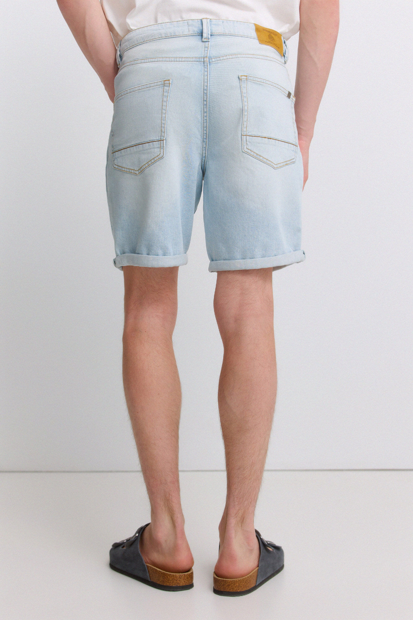Springfield Bermudas de mezclilla ultra ligera slim fit azul