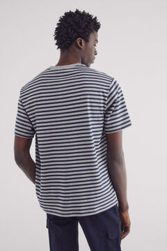 Springfield Playera rayas estampada gris