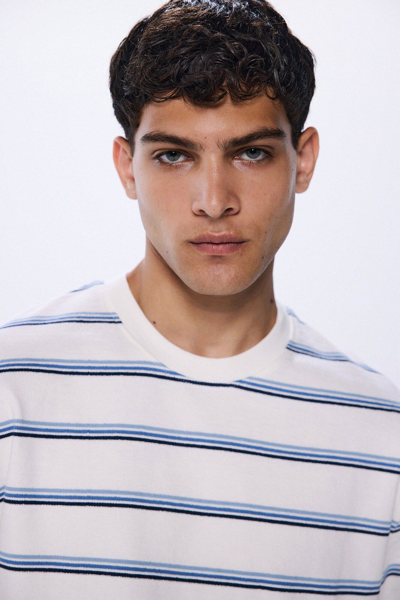 Springfield Playera rayas azul