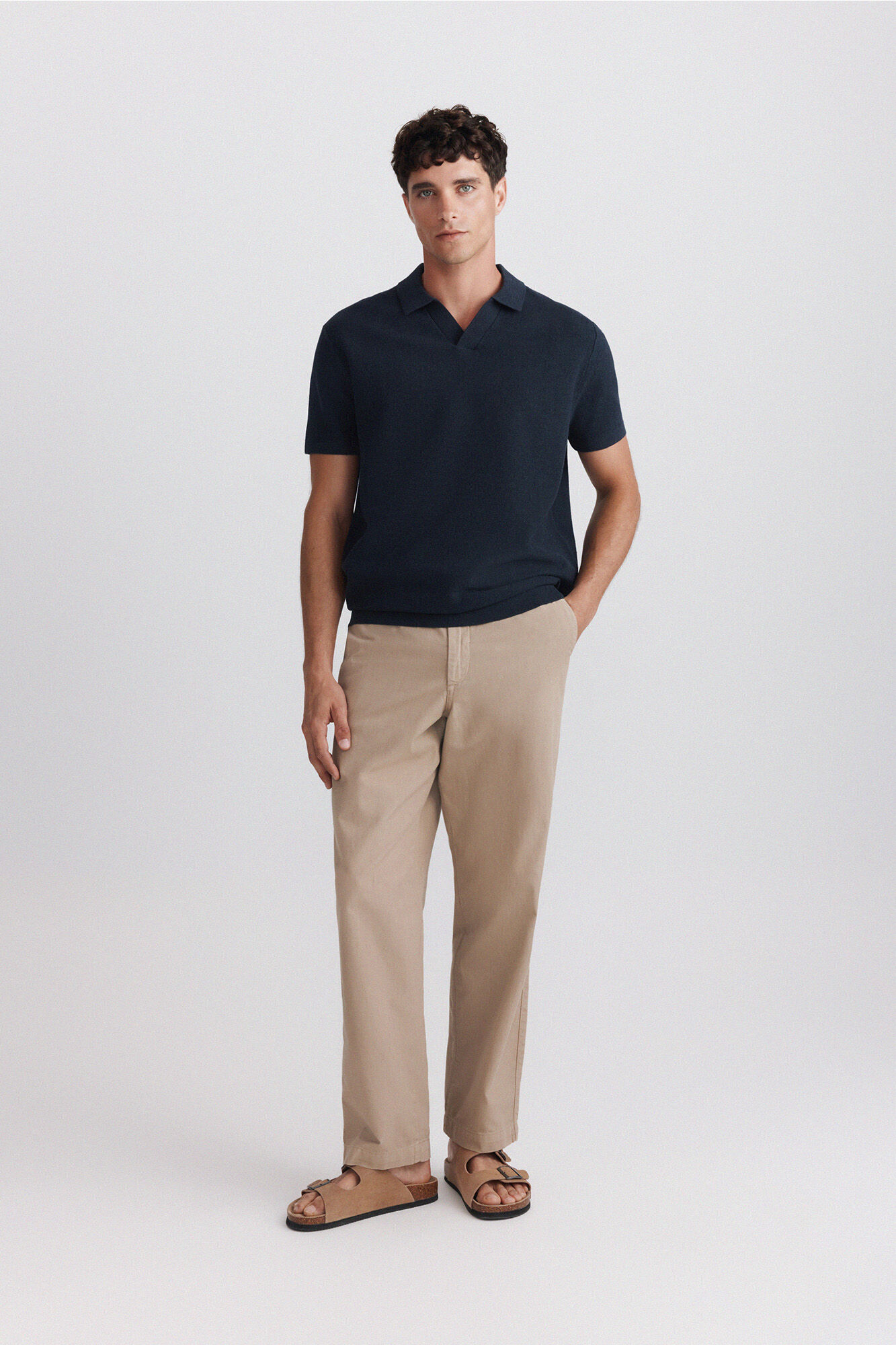 Springfield Polo de estructura moulinee azul