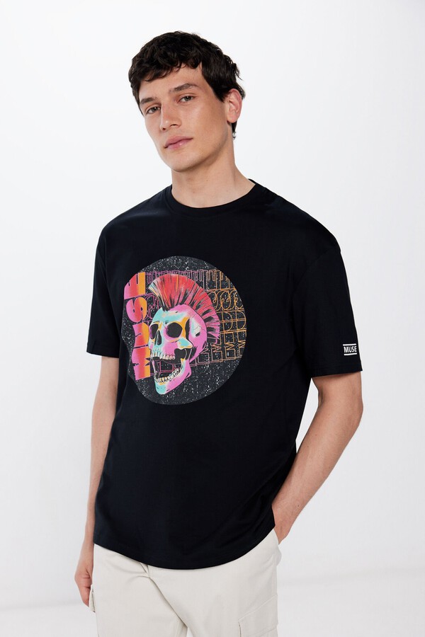 Springfield Playera Muse Skull negro