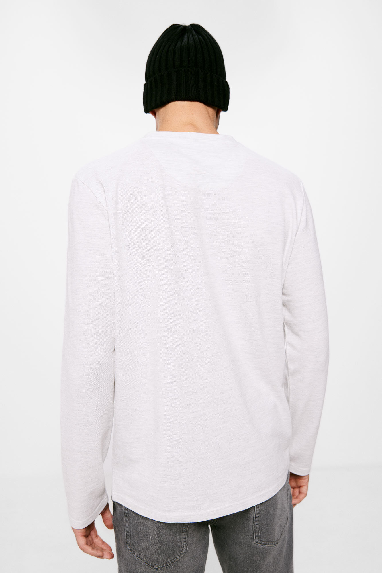 Springfield Playera manga larga piqu&eacute; gris