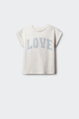 Springfield Kids Playera manga corta love ni&ntilde;a marfil