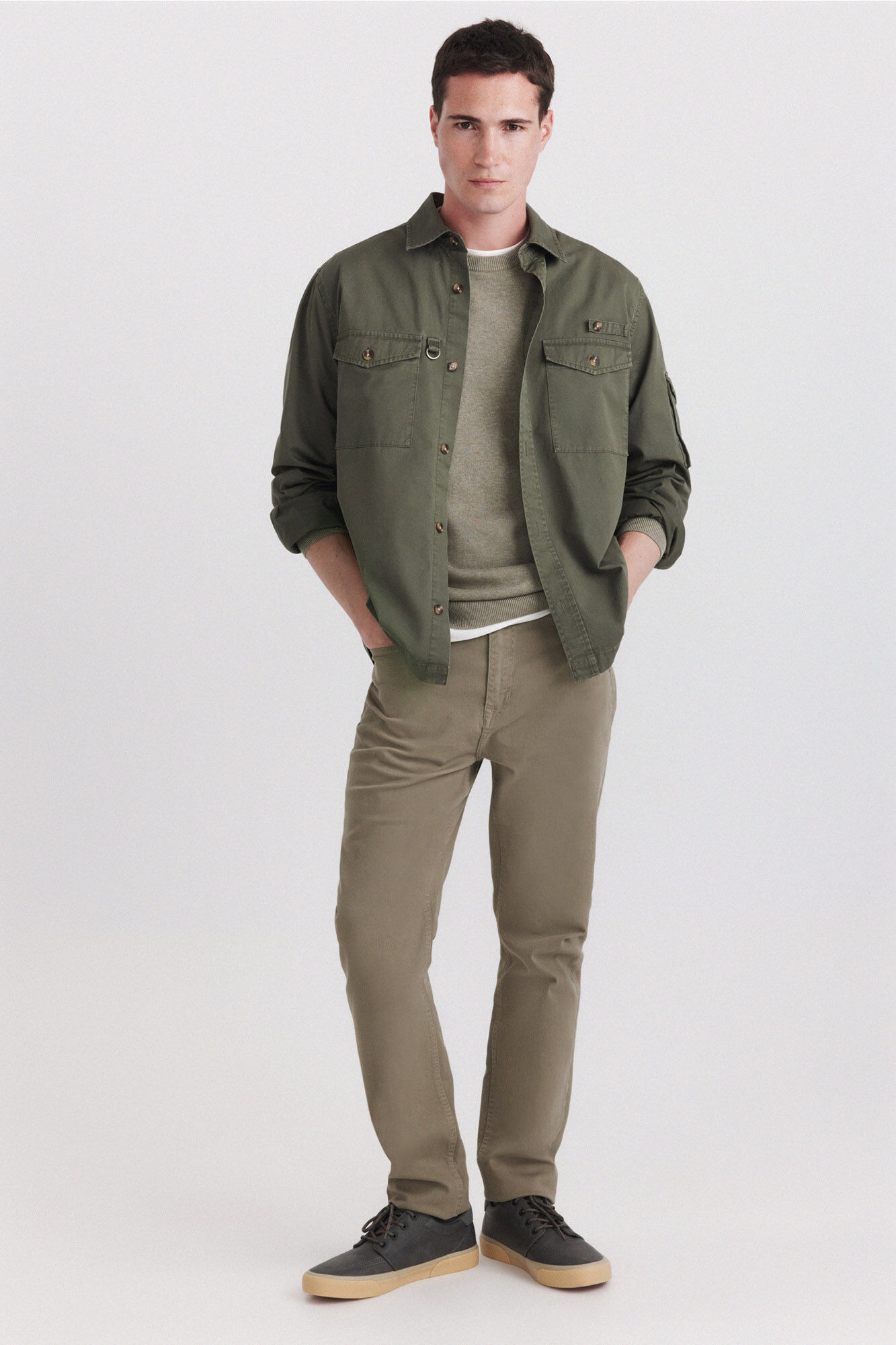 Springfield Pantal&oacute;n de 5 bolsillos slim lavado