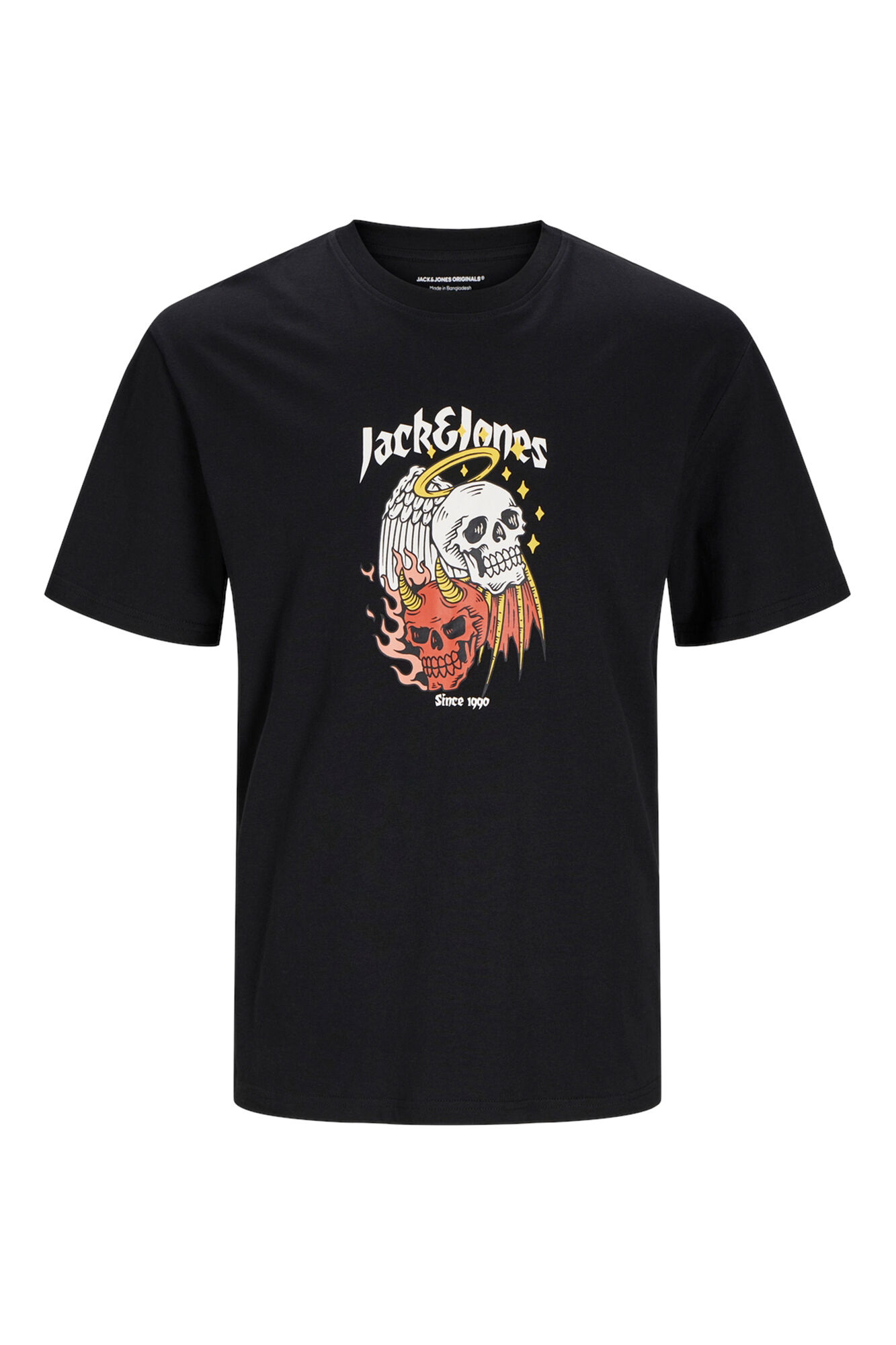 Jack & Jones Playera regular fit Skull negro