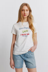 Springfield Playera de manga corta con estampado marfil