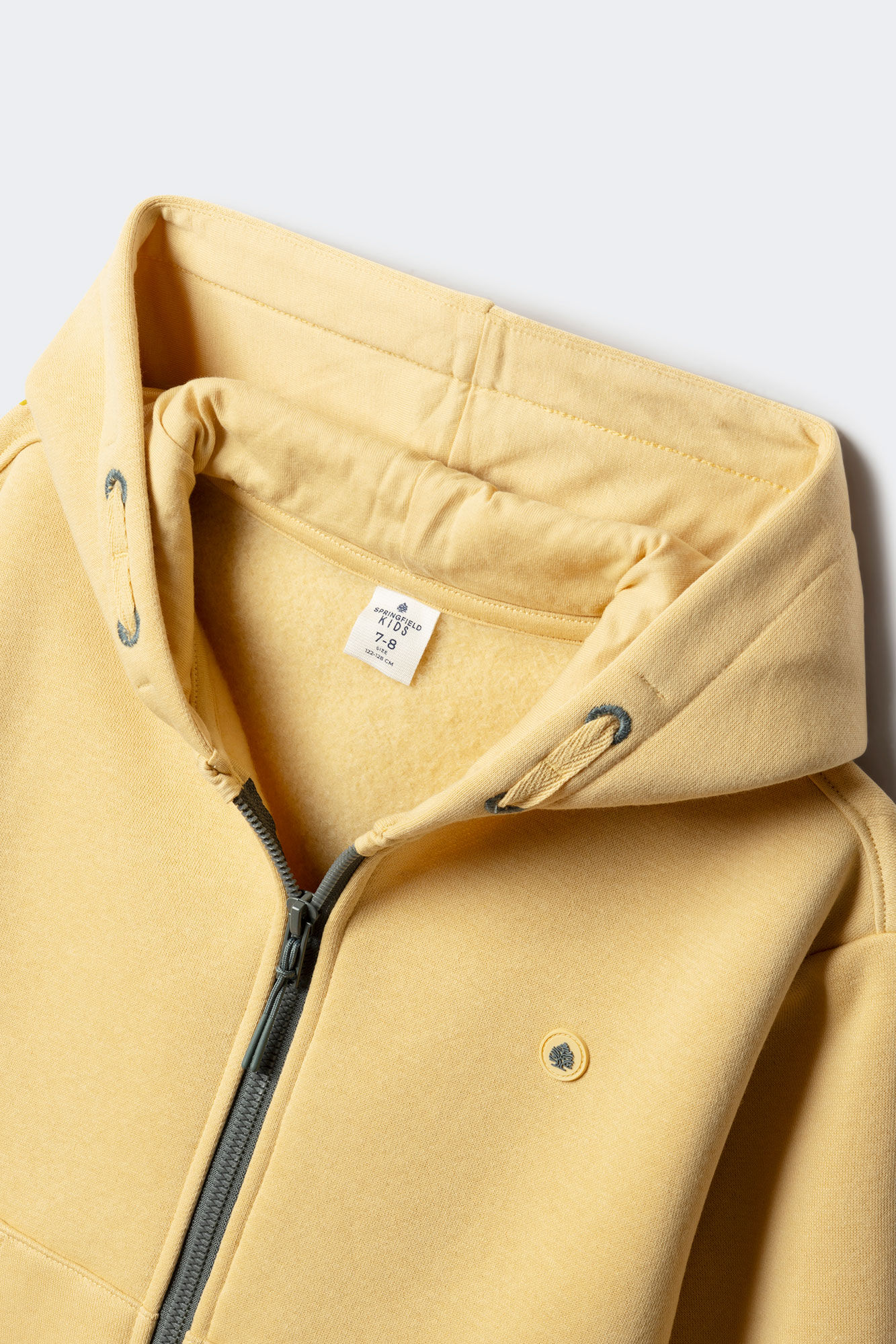 Springfield Kids Sudadera abierta con capucha ni&ntilde;o amarillo